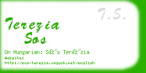 terezia sos business card